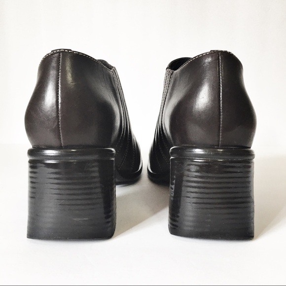 Clarks Dark Brown Leather Ankle Boots Booties - Picture 5 of 14